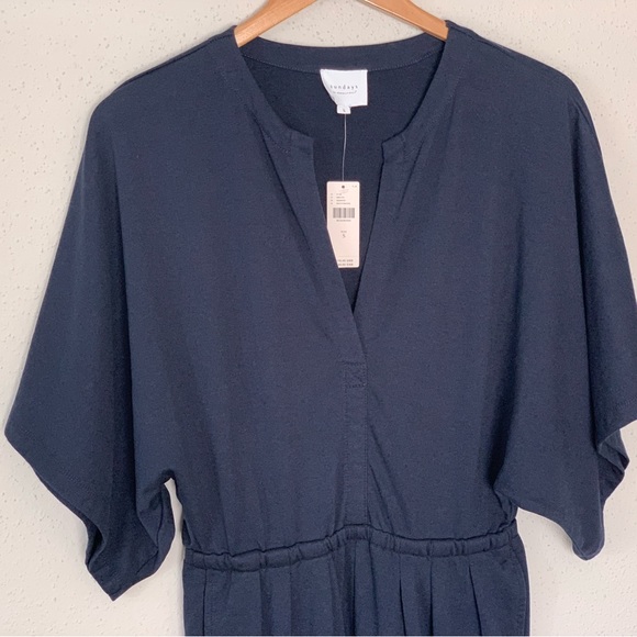 NWT Anthropologie Sundays Elodie High Rise Jumpsuit in Navy/Marin Sz S - Picture 12 of 13